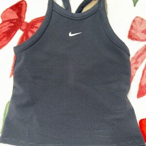 Nike Kids Dark Gray Tank Top with White Swoosh